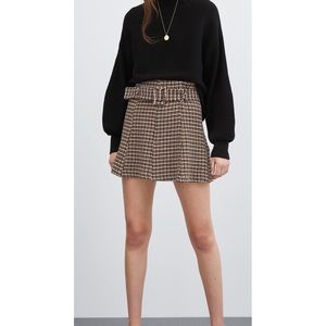 Zara tweed mini skirt